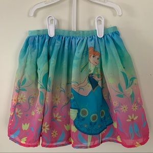 Disney Anna Size 6x elastic Waist Fun Unique Skirt